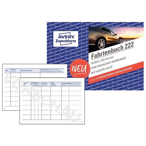Avery zweckform fahrtenbuch - avery,