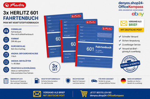Herlitz fahrtenbuch pkw - 3x,