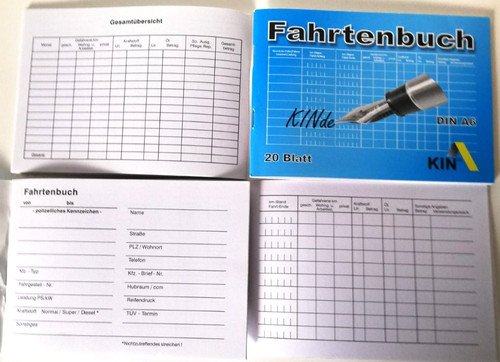 Kin fahrtenbuch pkw - kin, fahrtenbuch,