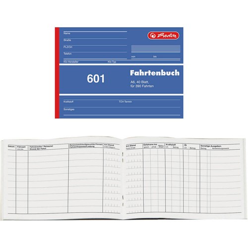Herlitz 601 fahrtenbuch - 601, pkw