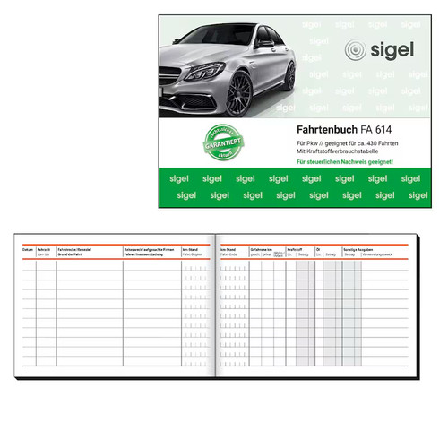 Sigel fahrtenbuch fa614 pkw - fahrtenbuch,